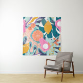 コラージュモダンフローラのシームレスなパターン。外モダン出 タペストリー (インサイチュ(横))