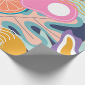 コラージュモダンフローラのシームレスなパターン。外モダン出 ラッピングペーパー (角)