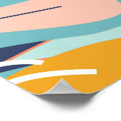 コラージュモダンフローラシームレスパターン。発モダン生 ポスター (角)