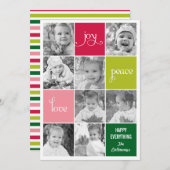 コラージュモダンホリデーフォトカード シーズンカード (正面/裏面)