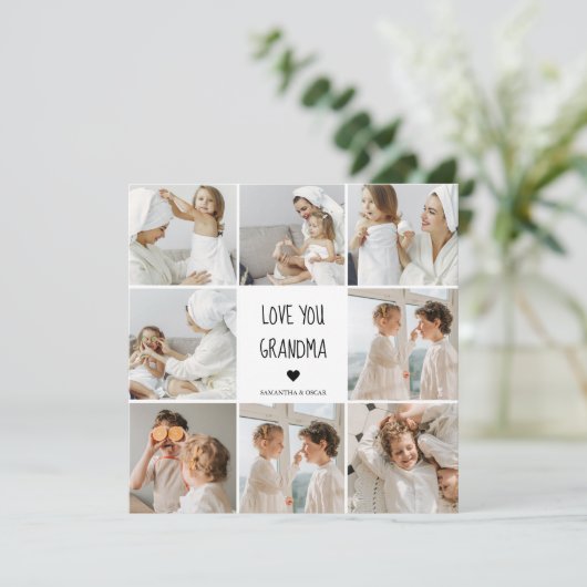 コラージュモダン写真おばあちゃんギフト愛最高の愛 (スタンド正面)