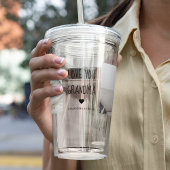 コラージュモダン写真おばあちゃんギフト愛最高の愛 アクリルタンブラー