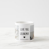 コラージュモダン写真おばあちゃんギフト愛最高の愛 エスプレッソカップ (正面)