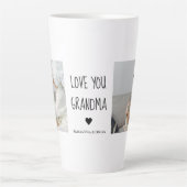 コラージュモダン写真おばあちゃんギフト愛最高の愛 カフェラテマグ (正面)