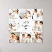 コラージュモダン写真おばあちゃんギフト愛最高の愛 キャンバスプリント (正面)