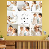 コラージュモダン写真おばあちゃんギフト愛最高の愛 キャンバスプリント (インサイチュ (リビング))