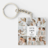 コラージュモダン写真おばあちゃんギフト愛最高の愛 キーホルダー (正面)