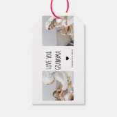 コラージュモダン写真おばあちゃんギフト愛最高の愛 ギフトタグ (正面)