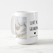 コラージュモダン写真おばあちゃんギフト愛最高の愛 コーヒーマグカップ (正面左)