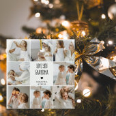 コラージュモダン写真おばあちゃんギフト愛最高の愛 セラミックオーナメント