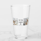 コラージュモダン写真おばあちゃんギフト愛最高の愛 タンブラーグラス (正面)