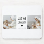 コラージュモダン写真おばあちゃんギフト愛最高の愛 マウスパッド (正面)