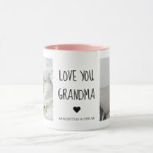 コラージュモダン写真おばあちゃんギフト愛最高の愛 マグカップ (中央)