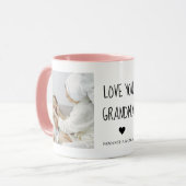 コラージュモダン写真おばあちゃんギフト愛最高の愛 マグカップ (正面左)