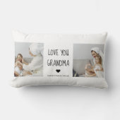 コラージュモダン写真おばあちゃんギフト愛最高の愛 ランバークッション (正面)