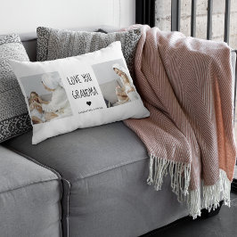 コラージュモダン写真おばあちゃんギフト愛最高の愛 ランバークッション