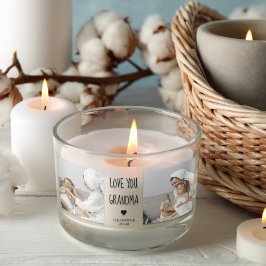 コラージュモダン写真おばあちゃんギフト愛最高の愛 長方形シール