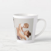 コラージュモダン写真とカラフル最高のMum Ever Gift カフェラテマグ (右)