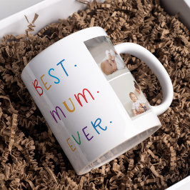 コラージュモダン写真とカラフル最高のMum Ever Gift コーヒーマグカップ