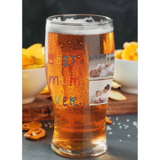 コラージュモダン写真とカラフル最高のMum Ever Gift タンブラーグラス