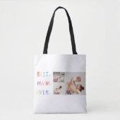 コラージュモダン写真とカラフル最高のMum Ever Gift トートバッグ (正面)