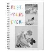 コラージュモダン写真とカラフル最高のMum Ever Gift ノートブック (正面)