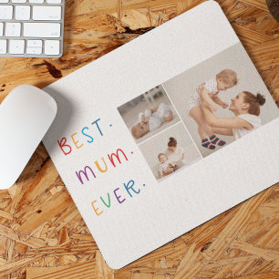 コラージュモダン写真とカラフル最高のMum Ever Gift マウスパッド