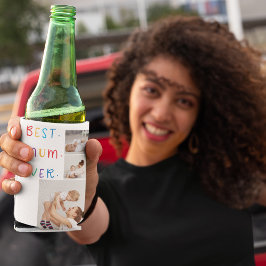 コラージュモダン写真とカラフル最高のMum Ever Gift 缶クーラー