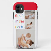 コラージュモダン写真とカラフル最高のMum Ever Gift Case-Mate iPhoneケース (裏面)
