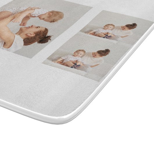 コラージュモダン写真とハッピーマザーズのデイギフト カッティングボード (角)