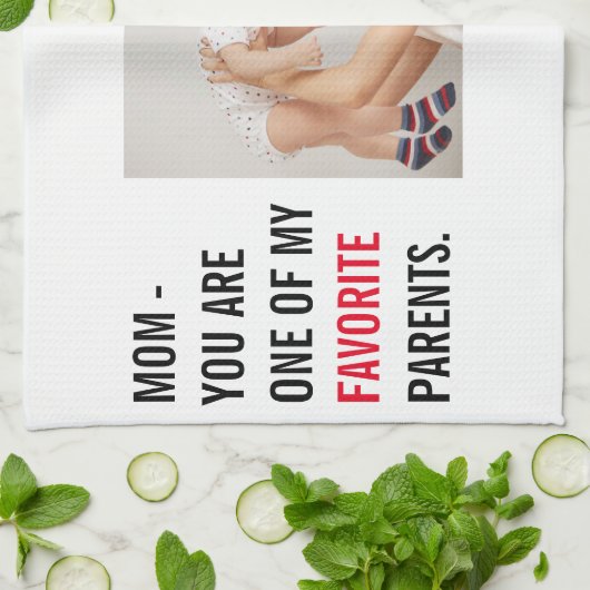 コラージュモダン写真とハッピーマザーズのデイギフト キッチンタオル (折り畳み)