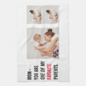 コラージュモダン写真とハッピーマザーズのデイギフト キッチンタオル (縦)
