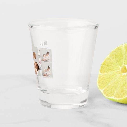 コラージュモダン写真とハッピーマザーズのデイギフト ショットグラス (右)