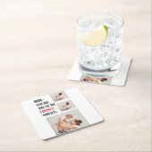 コラージュモダン写真とハッピーマザーズのデイギフト スクエアペーパーコースター (インサイチュ)