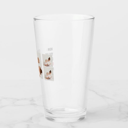 コラージュモダン写真とハッピーマザーズのデイギフト タンブラーグラス (左)