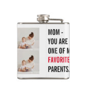 コラージュモダン写真とハッピーマザーズのデイギフト フラスク (裏面)