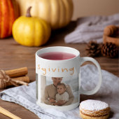 コラージュモダン写真とハッピー・サンクスギビング コーヒーマグカップ