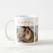 コラージュモダン写真とハッピー・サンクスギビング コーヒーマグカップ (左)