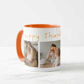 コラージュモダン写真とハッピー・サンクスギビング マグカップ (正面左)