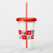 コラージュモダン写真とマ最高のマ・エバーギフト アクリルタンブラー (正面)