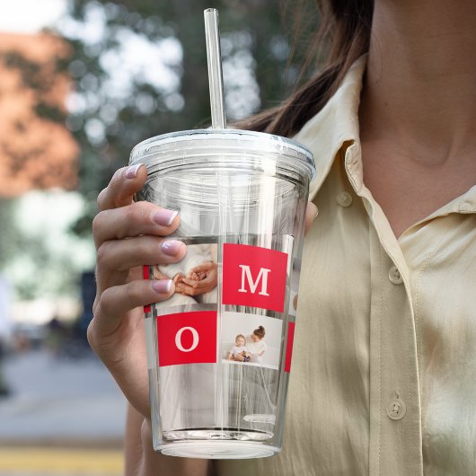 コラージュモダン写真とマ最高のマ・エバーギフト アクリルタンブラー