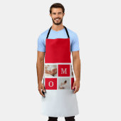 コラージュモダン写真とマ最高のマ・エバーギフト エプロン (着用した状態)