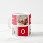 コラージュモダン写真とマ最高のマ・エバーギフト コーヒーマグカップ (正面左)