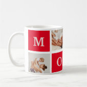 コラージュモダン写真とマ最高のマ・エバーギフト コーヒーマグカップ (左)