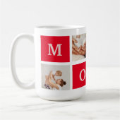 コラージュモダン写真とマ最高のマ・エバーギフト コーヒーマグカップ (左)