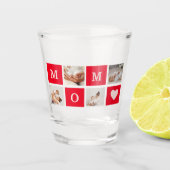 コラージュモダン写真とマ最高のマ・エバーギフト ショットグラス (正面)