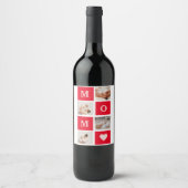 コラージュモダン写真とマ最高のマ・エバーギフト ワインラベル (正面)