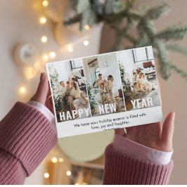 コラージュモダン写真と年賀状 シーズンポストカード