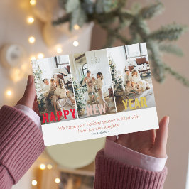 コラージュモダン写真と新年おめでとう