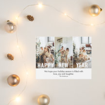 コラージュモダン写真と新年おめでとう